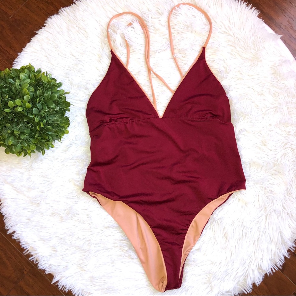 Venus Dark Red One Piece Swimsuit